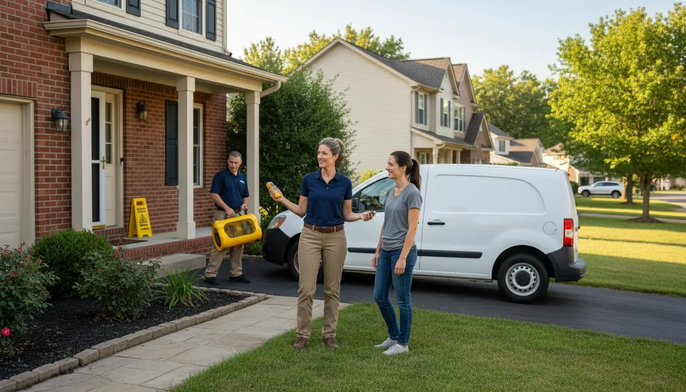 Residential water damage restoration in Oregon, IL